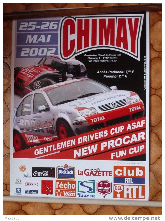 Circuit De Chimay - 25 - 26 MAI 2002  NEW PROCAR   FUN CUP - Posters