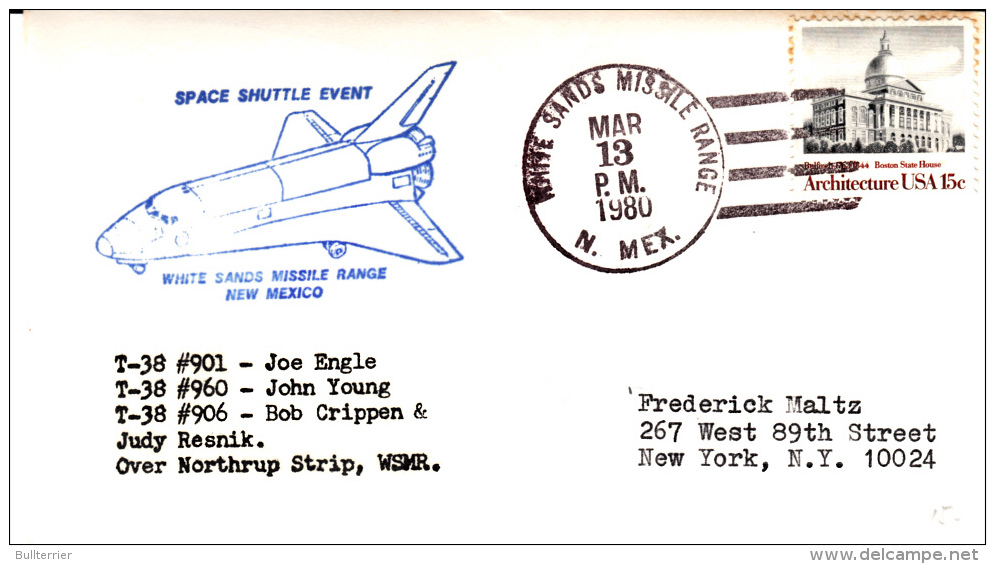 SPACE -   USA - 1980 - SHUTTLE  EVENT COVER  WITH  LARGE WHITE SANDS  POSTMARK - Etats-Unis