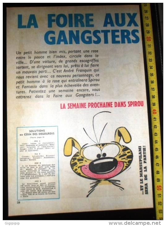 PUB PUBLICITE  SPIROU LA FOIRE AUX GANGSTERS ET LE MARSUPILAMI PAR FRANQUIN - Non Classés