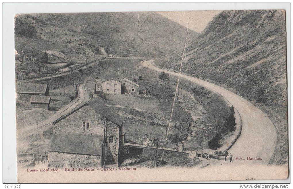 BELGIQUE.FOSSE ROULLETTE.ROUTE DE SALM.CHATEAU VIELSAM.CACHET 1904 - Autres & Non Classés