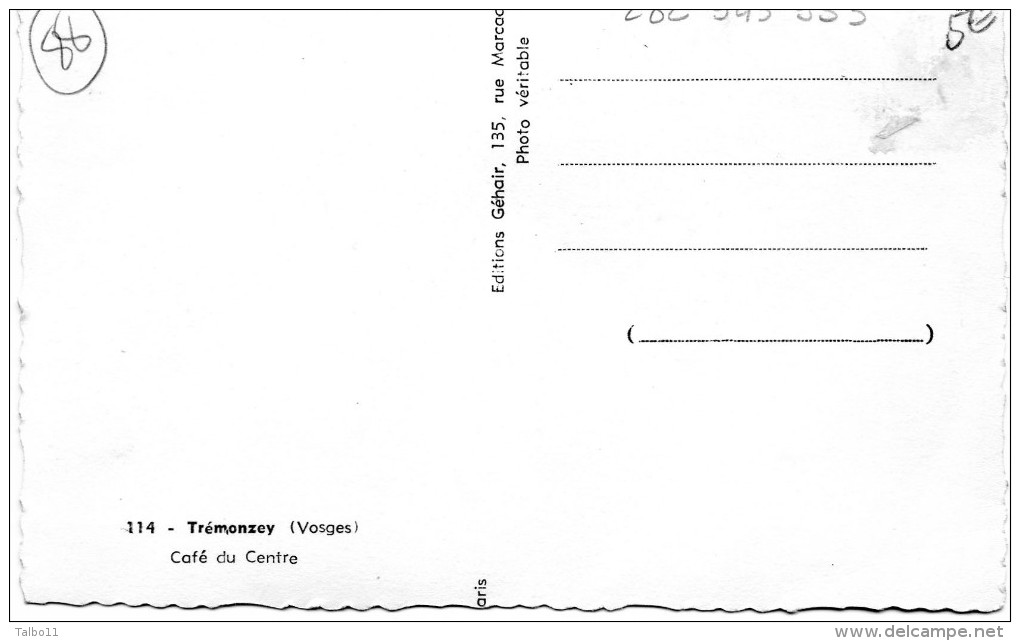 Trémonzey - Vue Générale ( La Légende Indique : Café Du Centre) Voir Scan Du Verso - Autres & Non Classés