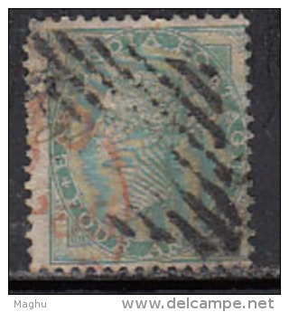 British East India Used 1856, Four Annas Green, No Watermark, - 1854 East India Company Administration