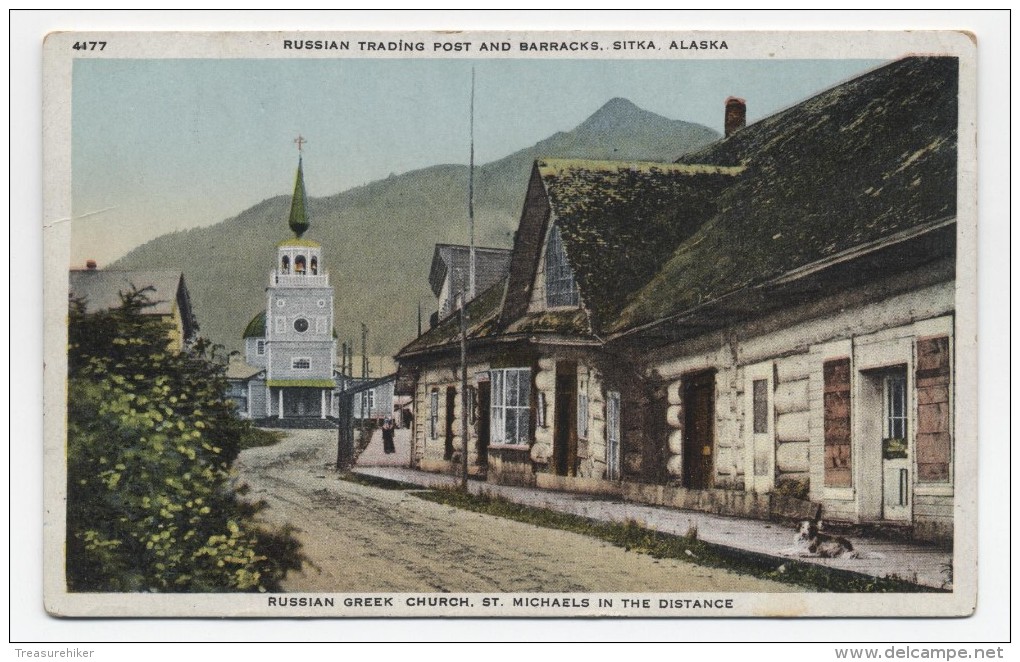 AK ~ Russian Trading Post, Barracks & Church SITKA Alaska C1915 Alexander Archipelago - Sitka