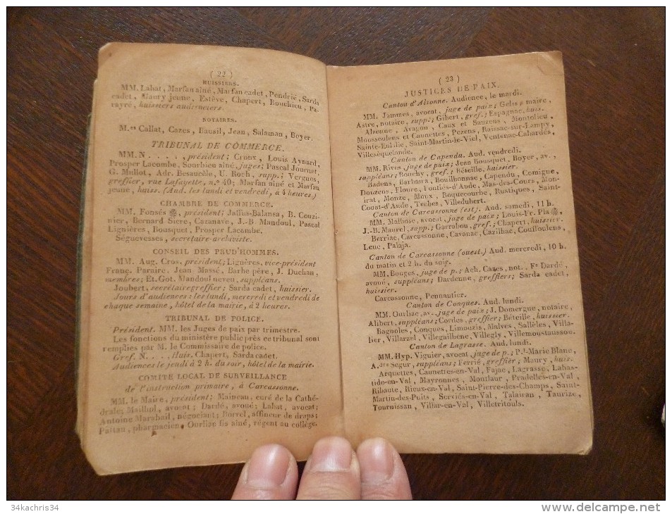 Almanach Curieux,utile Et Récréatif Pour L´année 1849.Carcassonne  Polère. Epheméride, Foire Du Languedoc,anédoctes,.. - Small : ...-1900