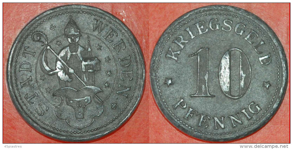 * WERDEN * GERMANY 10 PFENNIGS ND NOTGEND (1916-1917)! ELBERFELD! TO BE PUBLISHED! LOW START! NO RESERVE! - Notgeld