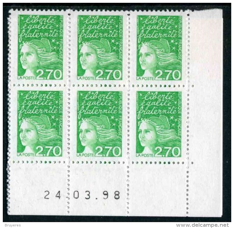 Bloc De 6  Timbres** De 1997  "2,70 - Luquet / LA POSTE - Type I" Avec Date  24  . 03 . 98 - 1990-1999