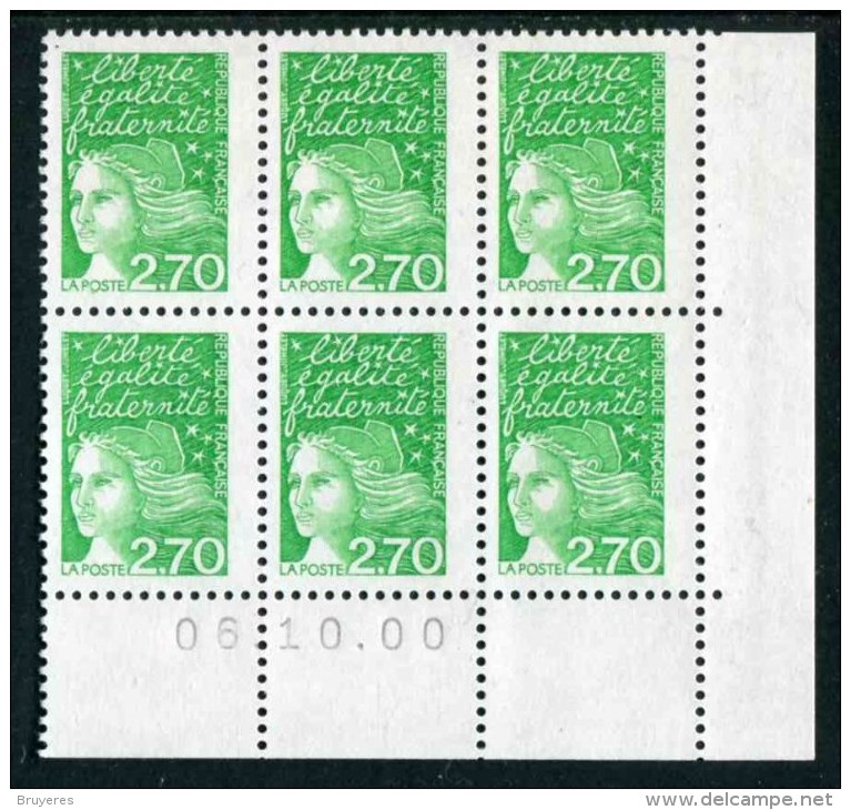 Bloc De 6  Timbres** De 1997  "2,70 - Luquet / LA POSTE - Type I" Avec Date  06 . 10 . 00 - 1990-1999