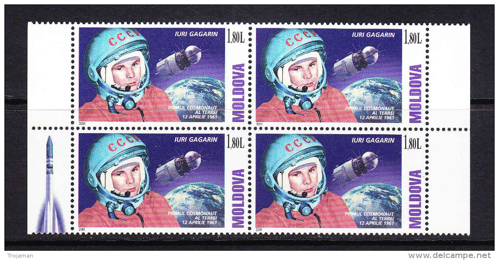 MDA-	31	MOLDOVA-2001 IURI GAGARIN. STARTING PRICE FOR THE ONE SET - Europa