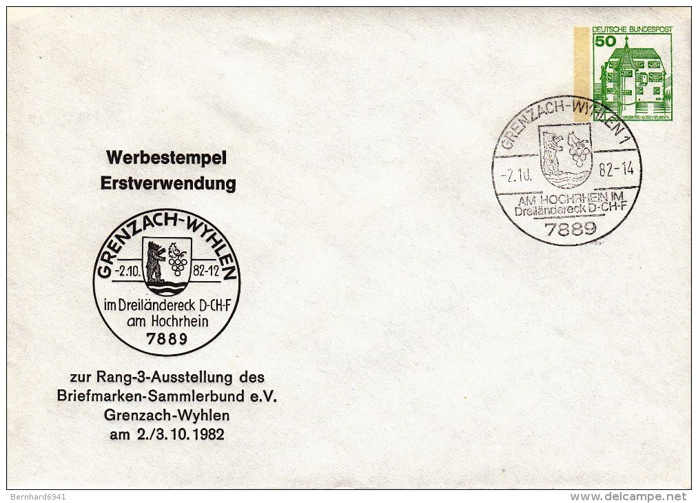 PU 113/48  Briefmarken-Sammlerbund E.V. Rang 3 Ausstellung 1982, Grenzach-Wyhlen - Privatumschläge - Gebraucht