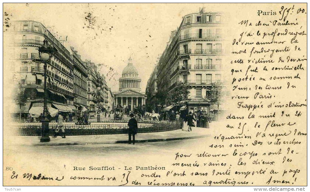 PARIS  (75) - 5 EME ARRONDISSEMENT -  PEU COURANTE CPA  PRECURSEUR DE 1900 - BELLE  OBLITERATION. - Arrondissement: 05