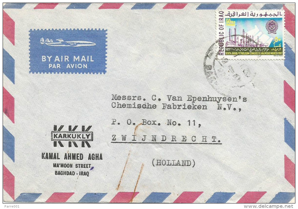 Iraq 1967 Baghdad Oil Industry Minerals Petroleum Congress Censor Cover - Mineralen