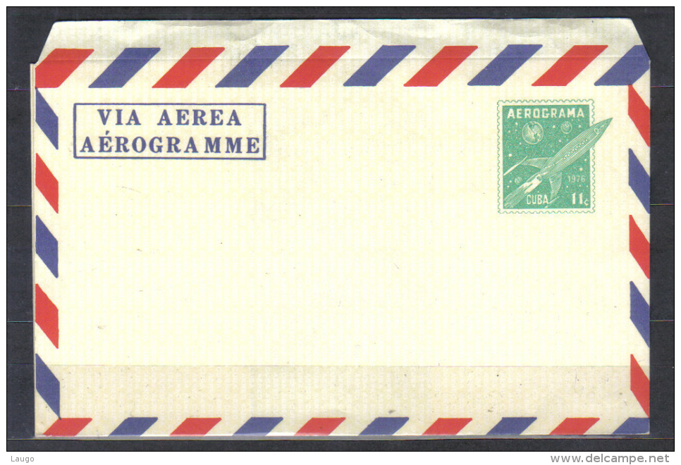 Cuba Aerogramme , Rocket 1976 Unused - Lettres & Documents