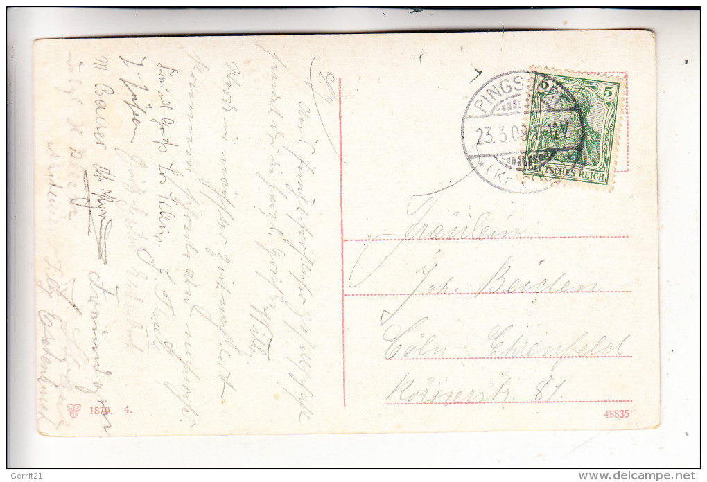 5040 BRÜHL - PINGSDORF, Postgeschichte, Tagesstempel 1909 - Brühl