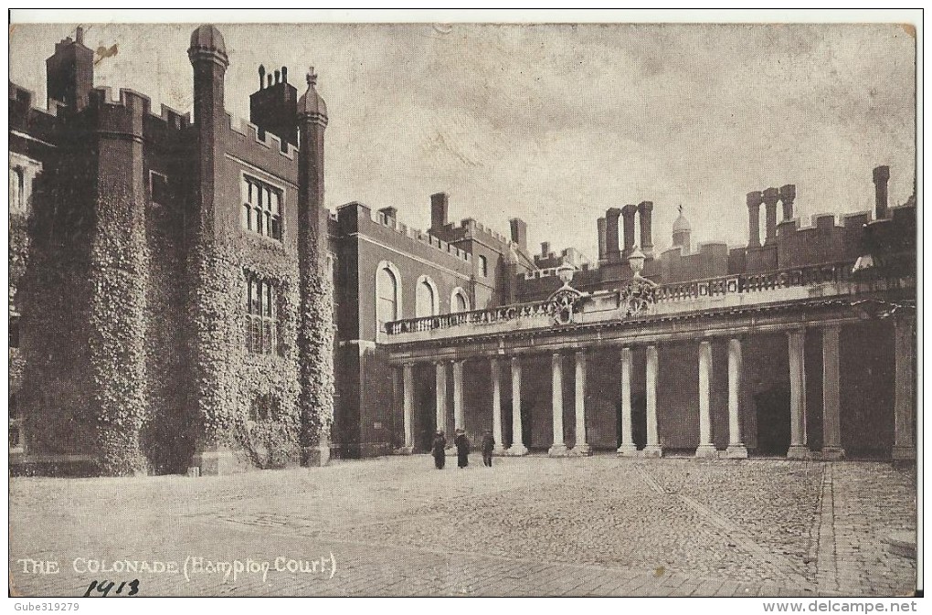 UNITED KINGDOM 1913 - VINTAGE POSTCARD - HAMPTON COURT - THE COLONADE - ANIMATED - NEW UNUSED PERFECT REJAL310CONDITIONS - Middlesex