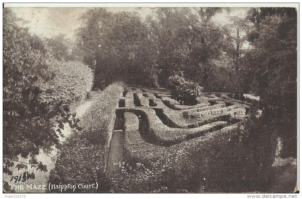 UNITED KINGDOM 1913 - VINTAGE POSTCARD - HAMPTON COURT -THE MAZE - NEW UNUSED REJAL3 06 PERFECT  CONDITIONS  GALE & POLD - Middlesex