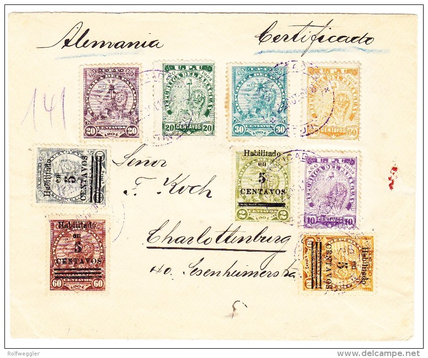 Paraguay R-Brief 23.10.1908 Asuncion Nach Charlottenburg AK-Stempel - Paraguay