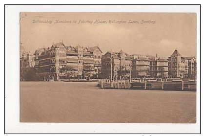 Dathoobhoy Mansions Wellington Lines Bombay 1916 India Vintage Postcard 184a - India