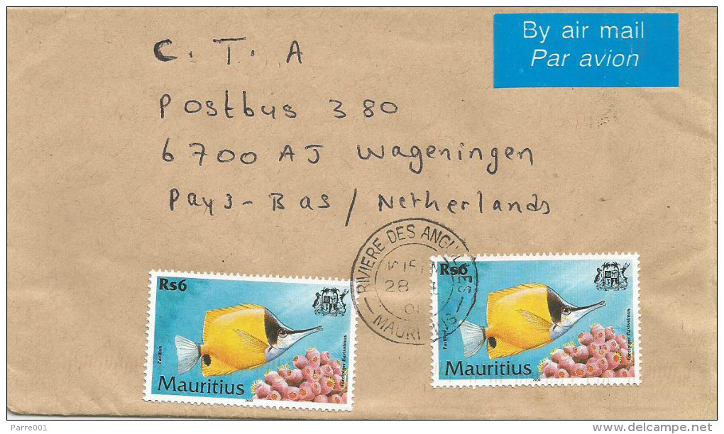 Mauritius Maurice 2001 Riviere Des Angulles Forcipiger Fish Cover - Mauritius (1968-...)