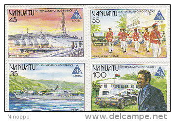 Vanuatu 1985 National Independence 5th Anniversary 397-400 MNH - Vanuatu (1980-...)