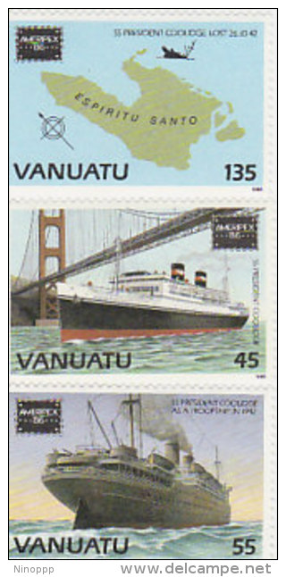 Vanuatu 1986 Ameripex 419-421MNH - Vanuatu (1980-...)