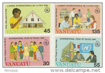 Vanuatu 1986 International Year Of Peace 430-433 MNH - Vanuatu (1980-...)