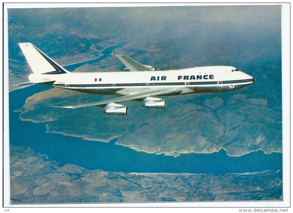 CP AVION BOEING 747 AIR FRANCE EN VOL - 1946-....: Moderne