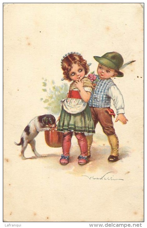 Themes Div- Ref K316- Illustrateur Castelli - Enfants  - Carte Bon Etat - - Castelli