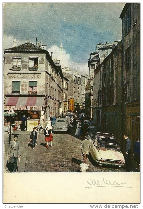 ALBERT MONIER PHOTOGRAPHE  10237 PARIS MONTMARTRE AUTO AUTOMOBILE CITROEN DS   SCANNERS RECTO VERSO - Monier