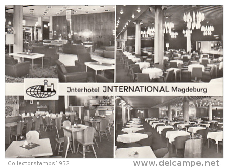 5461- MAGDEBURG- INTERNATIONAL HOTEL, RESTAURANT, LONGE, LOBBY, POSTCARD - Magdeburg