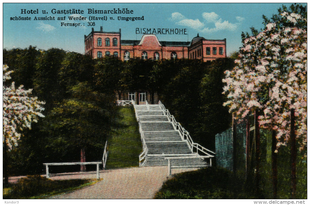 Werder. Hotel Und Gaststätte Bismarckhöhe - Werder