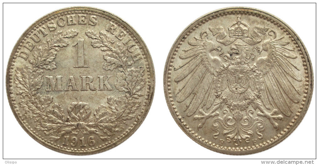 1 Mark 1916 F (German Empire) Silver - 1 Mark