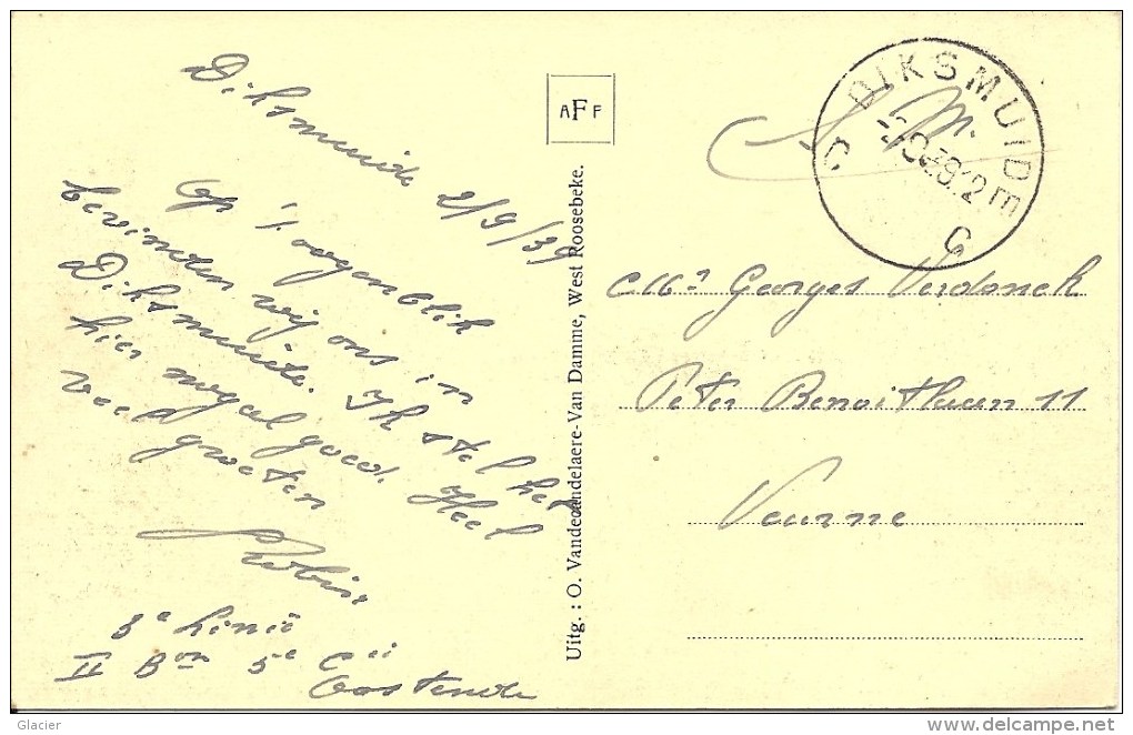 WEST-ROOSEBEKE - Staden - Les Cinq Chemins - Vijfwegen - Cachet Militaire Stempel 1939 - Staden