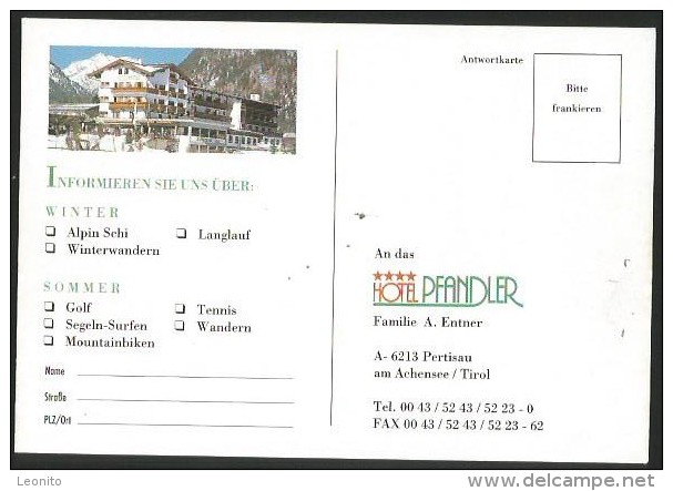 PERTISAU Tirol Hotel PFANDLER Werbekarte - Pertisau