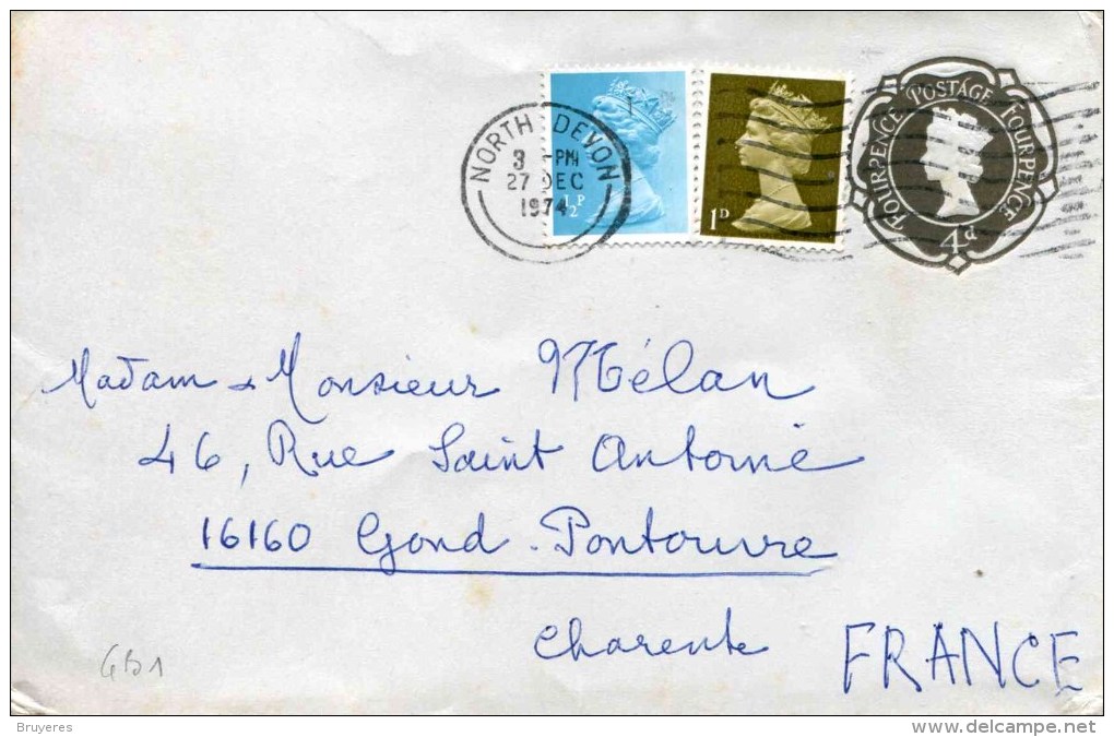 Entier Postal Sur Enveloppe - Stamped Stationery, Airletters & Aerogrammes