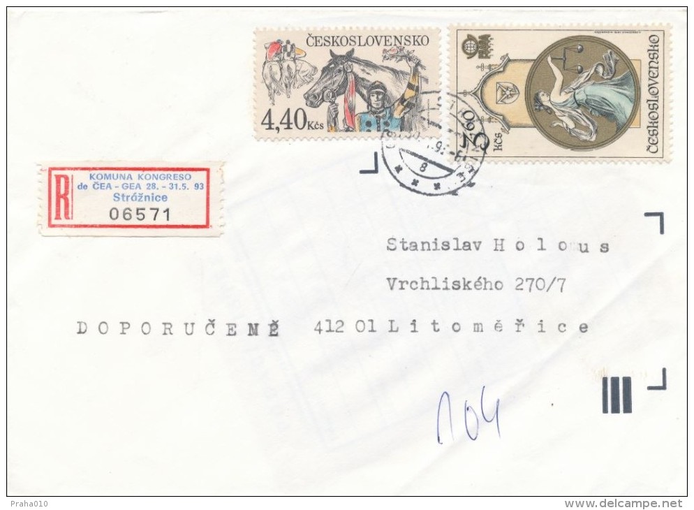 Czech Rep. / Occasional R- Label (1993/01) Straznice: Joint Congress Of The Czech & German Esperanto Association (I7872) - Esperanto