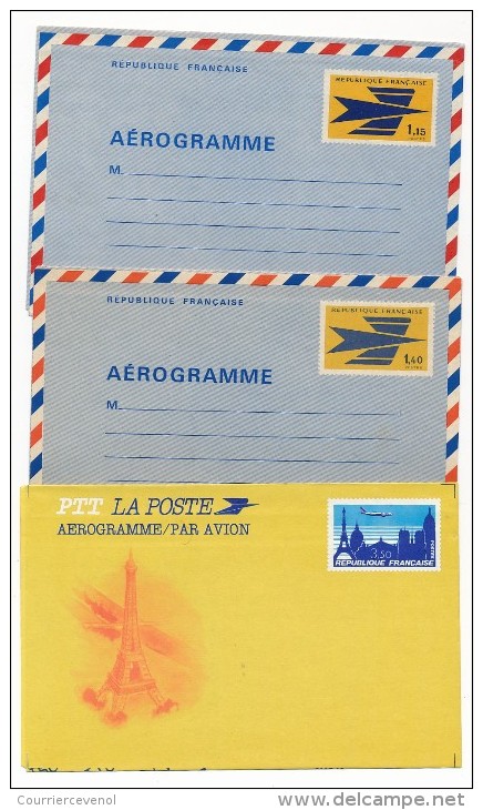 16 Entiers Et Aérogrammes Différents : Logo Jaune, Expérimentaux, Concorde Sur Paris, Bicentenaire, St Exupery,...Neufs - Konvolute: Ganzsachen & PAP