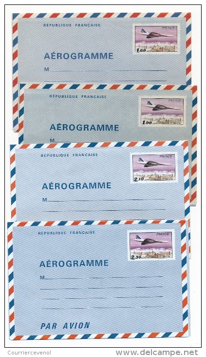 16 Entiers Et Aérogrammes Différents : Logo Jaune, Expérimentaux, Concorde Sur Paris, Bicentenaire, St Exupery,...Neufs - Verzamelingen En Reeksen: PAP