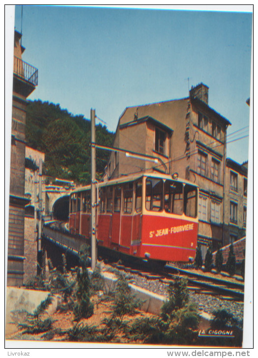 Rhône, 69, Lyon, La "Ficelle", Funiculaire De Fourvière, Ed. La Cigogne N°69.123.367, Dos Divisé, N´a Pas Circulé, TBE - Lyon 5