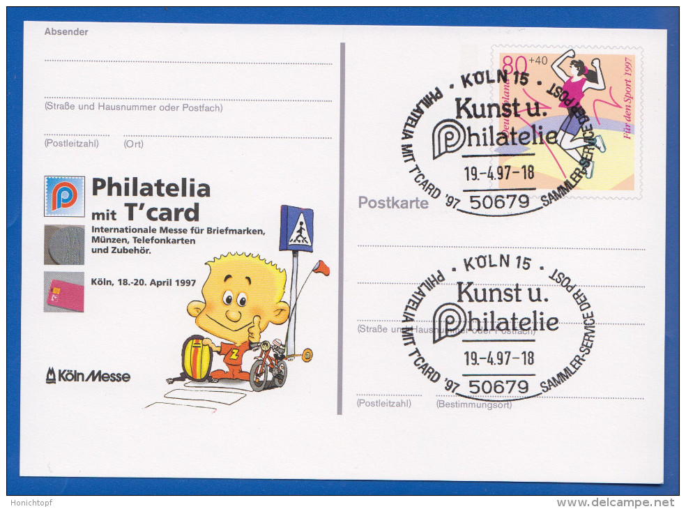 Deutschland; Ganzsache; Philatelia T'Card 1997 Köln - Postcards - Used