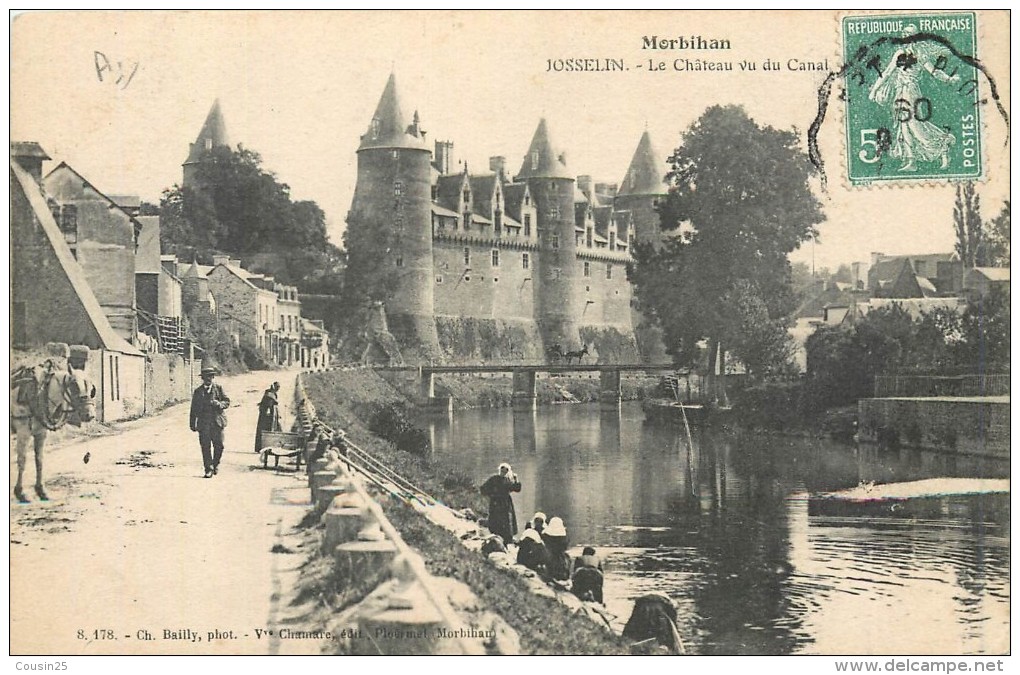 56 JOSSELIN - Le Château Vu Du Canal - Josselin