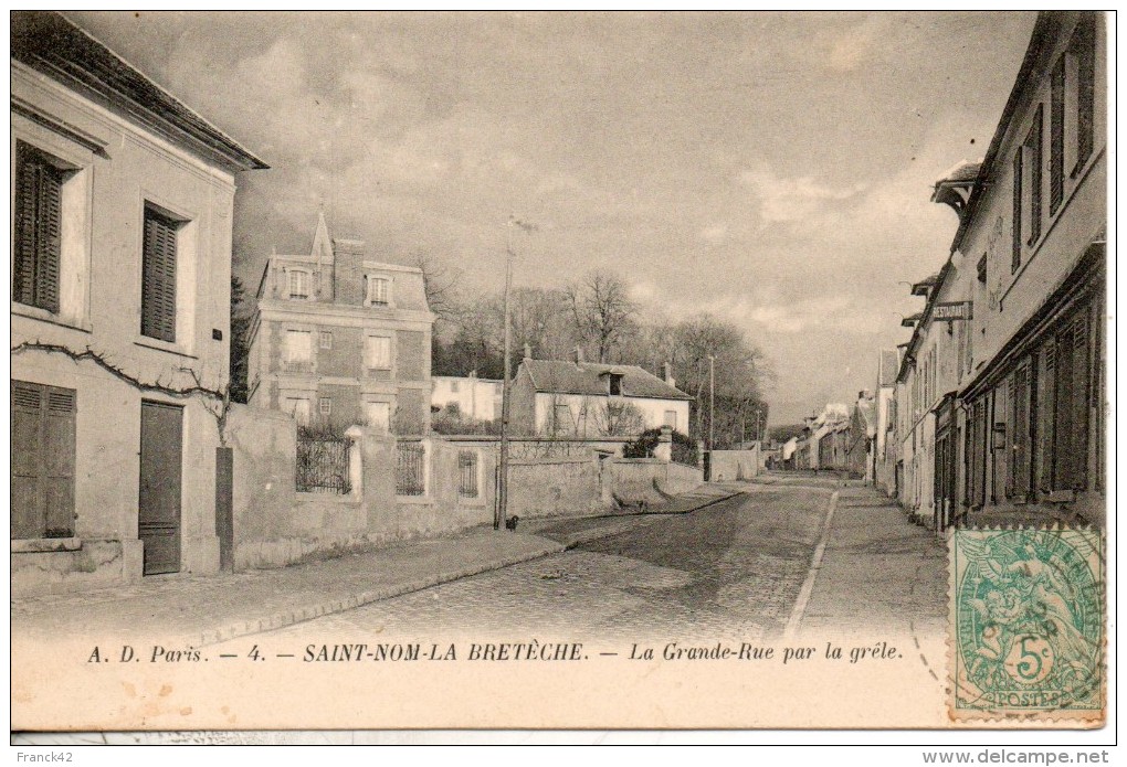 78. Saint Nom La Breteche. La Grande Rue Par La Grêle - St. Nom La Breteche