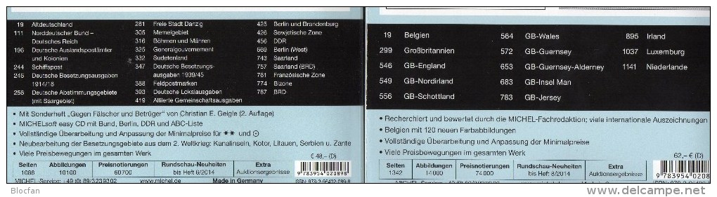 West-Europa Catalogue Part 6+Germany MICHEL 2014 New 110€ EU Stamp D AD DR Saar B DDR BRD B Eire GB UK Jersey Man Lux NL - Other & Unclassified