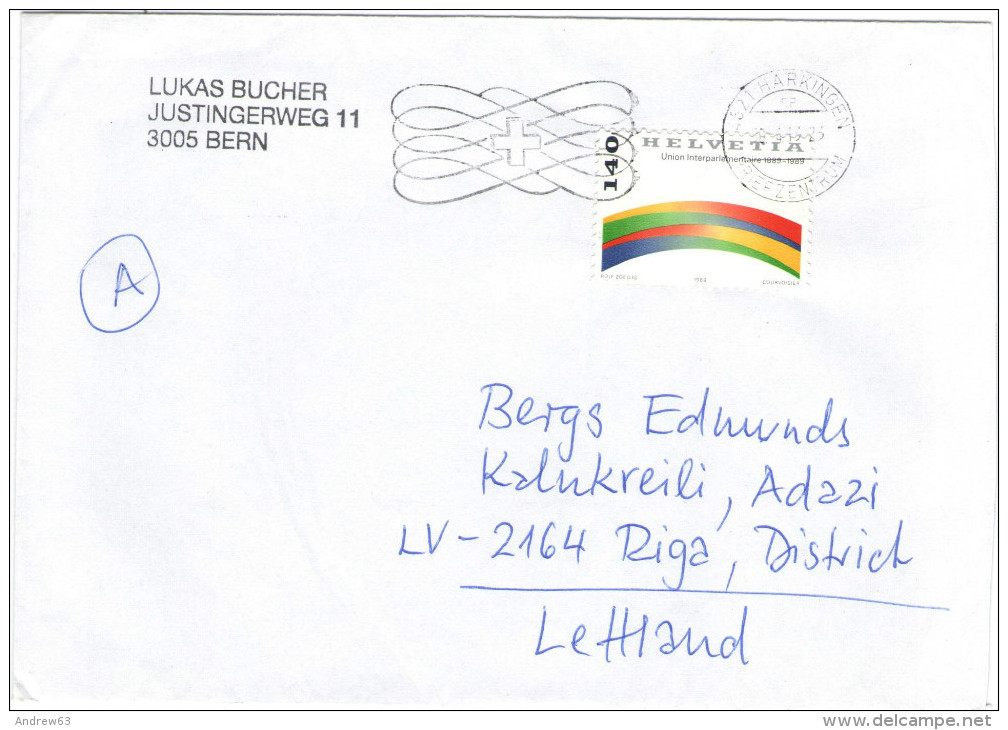 SVIZZERA - HELVETIA - 2013 - Union Interparlementaire - Viaggiata Da Harkingen Per Adazi, Latvia - Storia Postale