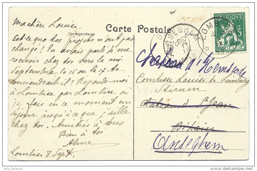 Carte Postale - LOMBISE - Le Château - Cachet Relais - CPA   // - Lens
