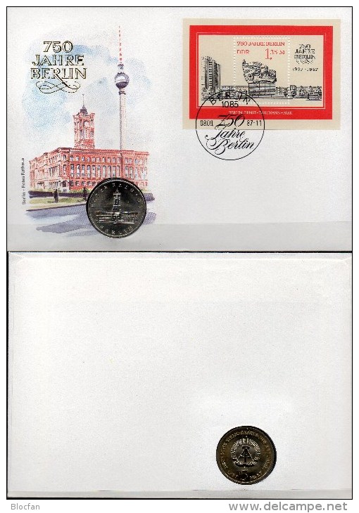 Numisbrief 3/87 Deutschland 1987 Numisletter 5M Plus DDR Block 89 O 35€ 750 Jahre Hauptstadt Berlin Set Cover Bf Germany - 5 Marchi