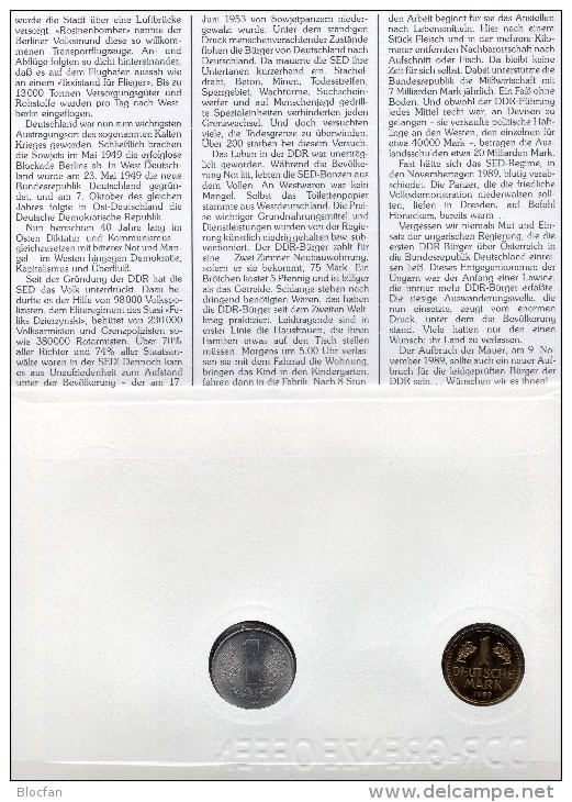 Numisbrief Deutschland 1989 Numisletter 1DM/1M+DDR 3037 SST 25€ Grenze Offen Brandenburger Tor Berlin Coin Cover Germany - 1 Marco