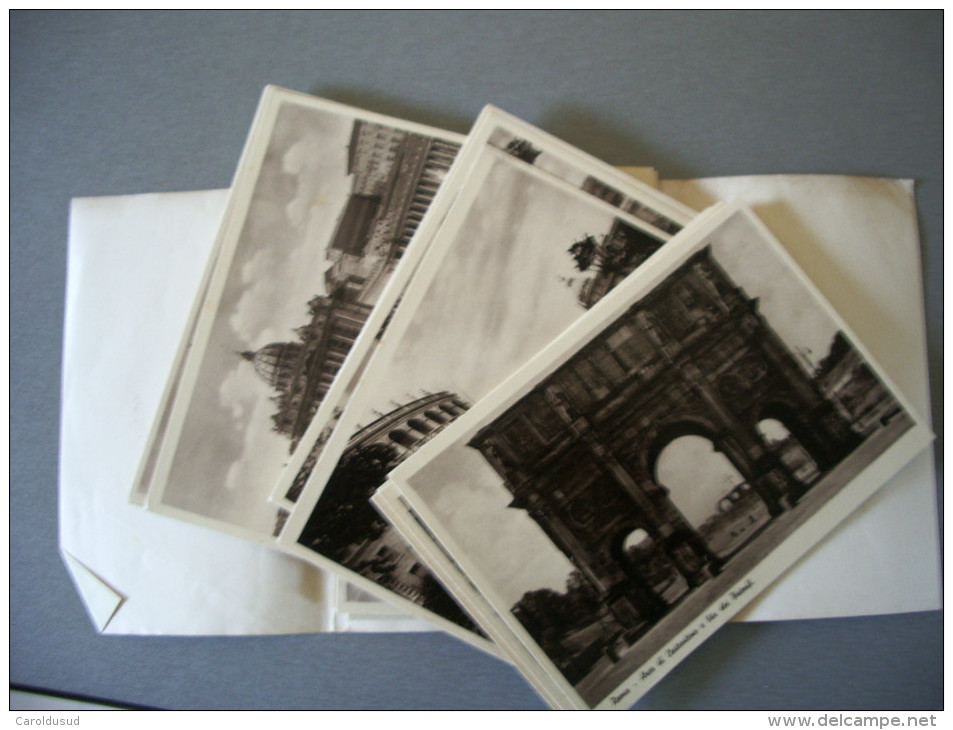 cp LOT 2X carnet pochette lot 27 x grande photo veritable vue de ROME cecami  + CARNET CARTON +-1935