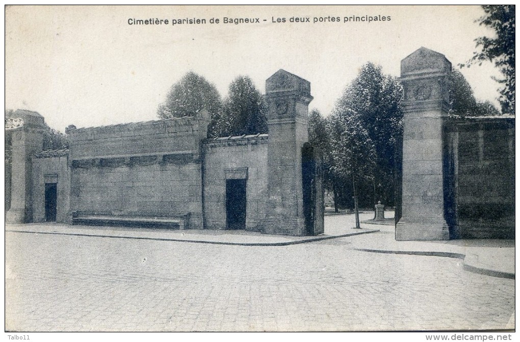 Cimetière Parisien De Bagneux - Les Deux Portes Principales - Bagneux