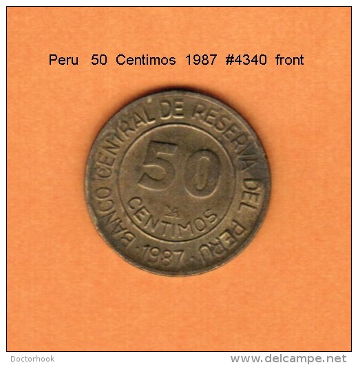 PERU   50  CENTAVOS  1987  (KM # 295) - Pérou