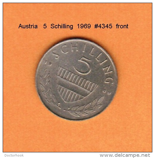 AUSTRIA   5  SCHILLING  1969  (KM # 2889a) - Austria